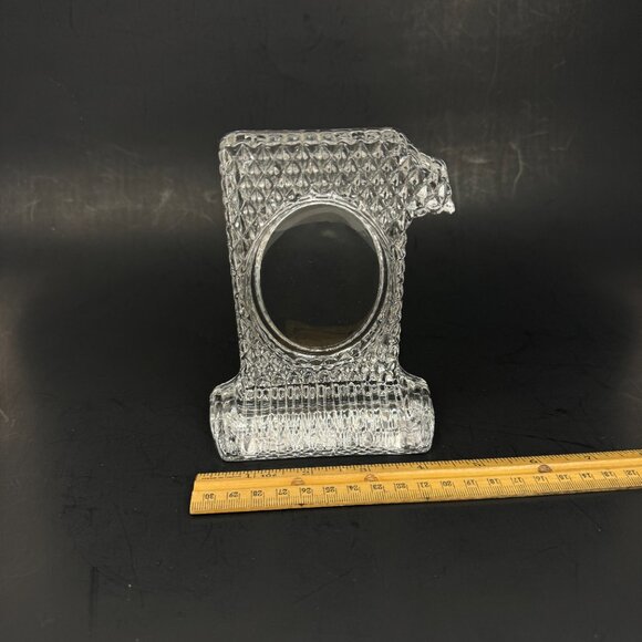 Vtg Avon Clear Glass Number 1 Shape Tabletop Picture Frame 24% Full Lead READ - Picture 9 of 12